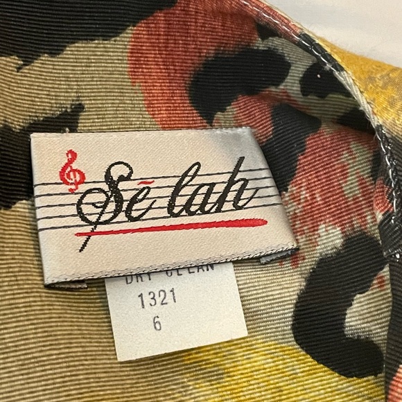 Selah animal print suit blazer skirt set sz 6 cotton double breasted long sleeve - Picture 10 of 16